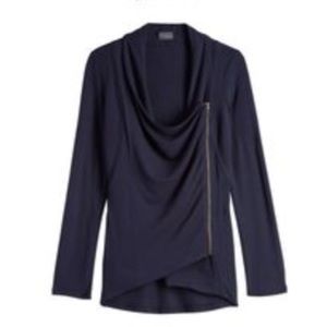 NWT Market & Spruce Asymmetrical Zip Cardigan