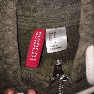 H&M Tops - Army green zip up hoodie H&M Tops - Army green zip up hoodie