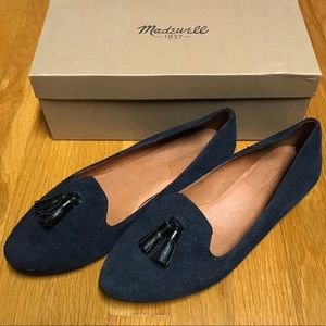 Madewell Navy Python Loafer, Size 8.5