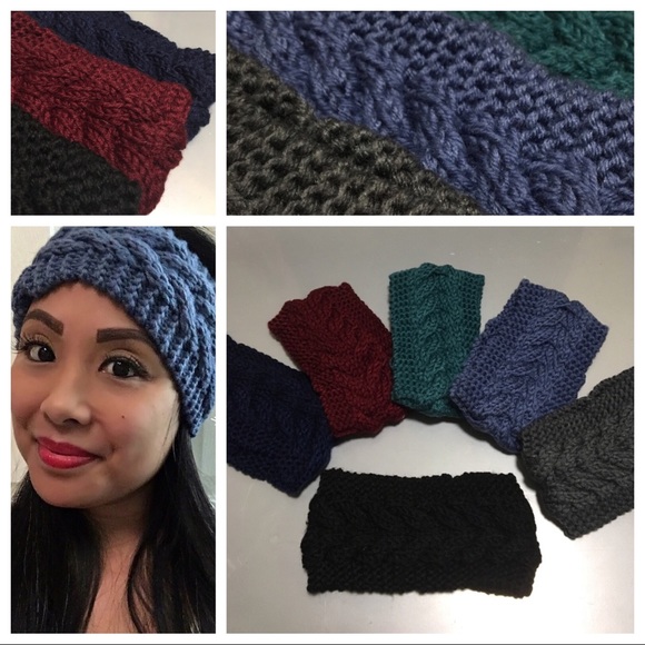 ONLY NAVY BLUE LEFT crochet ear warmer headband - Picture 2 of 5