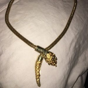 Gold snake necklace
