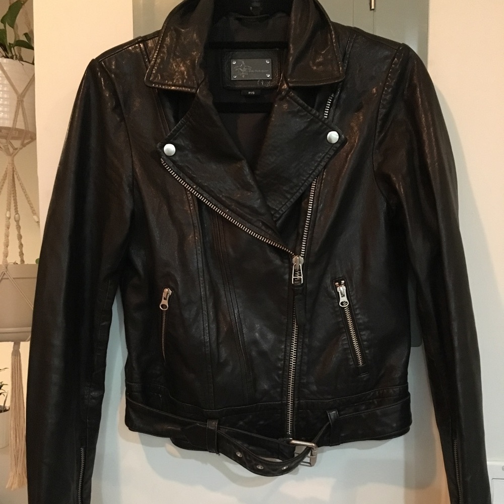 Mackage Leather jacket, black size S