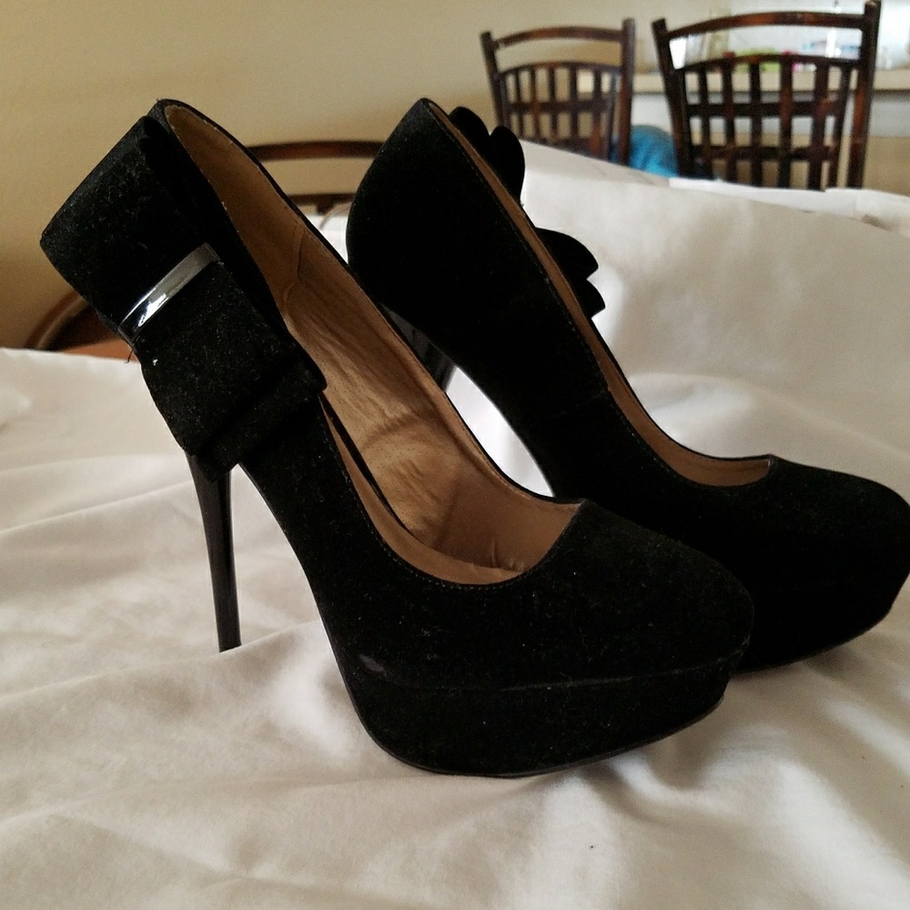 Black Velvet Heels