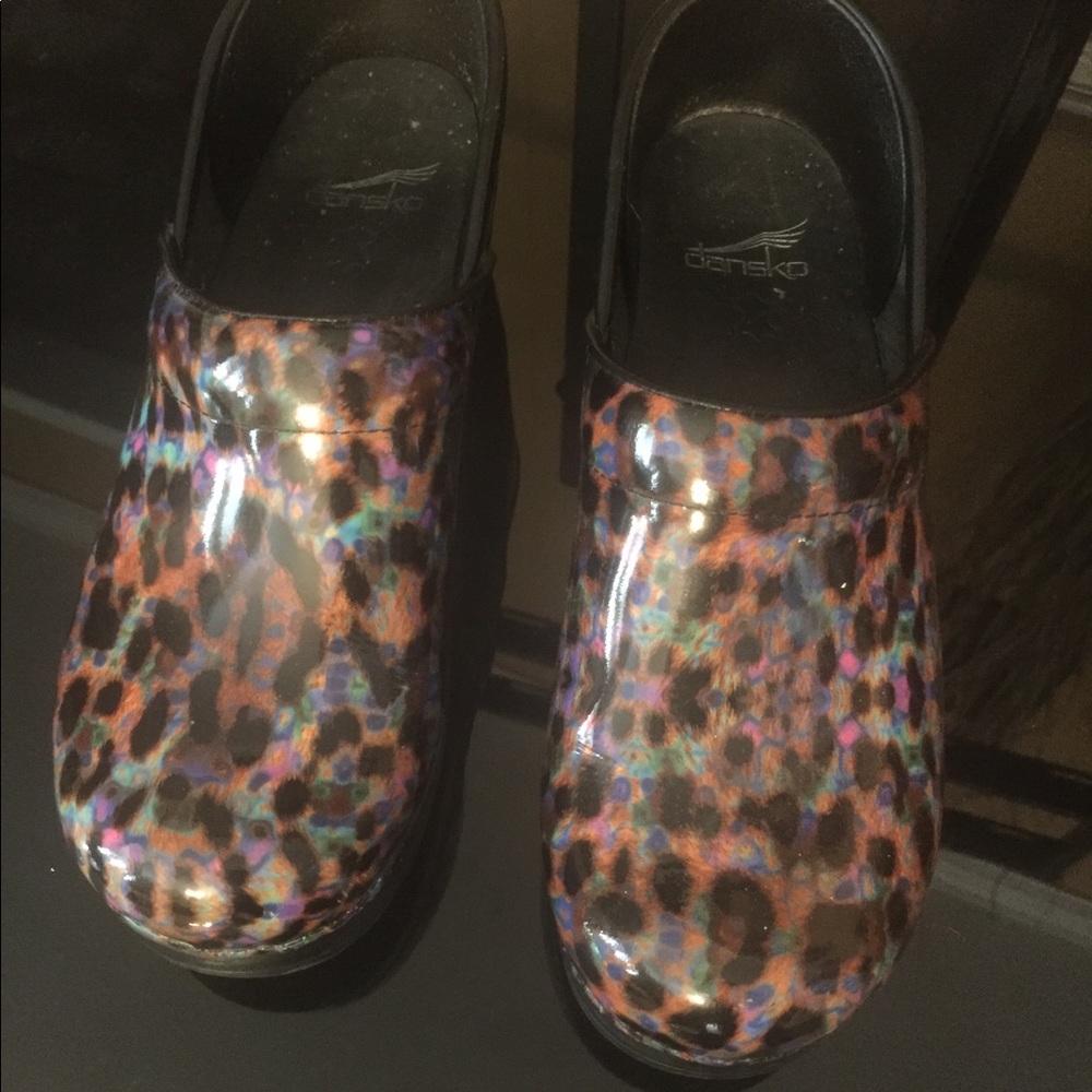 Dansko Animal Print Clogs Size 38 or 8