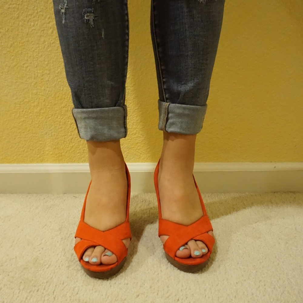 Red H&M Summer Wedges 😊