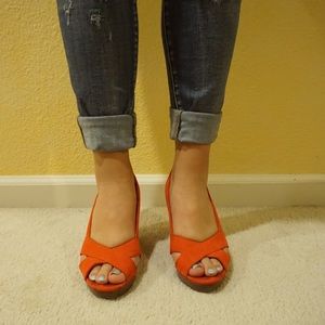 Red H&M Summer Wedges 😊