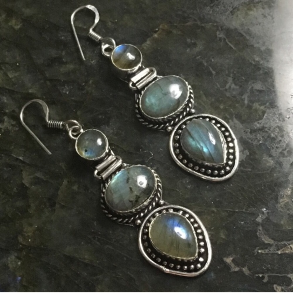 Labradorite earrings