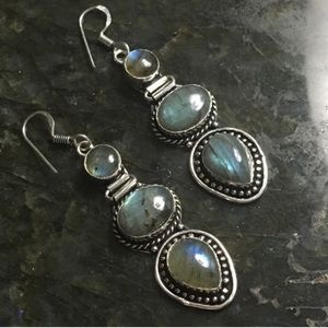 Labradorite earrings