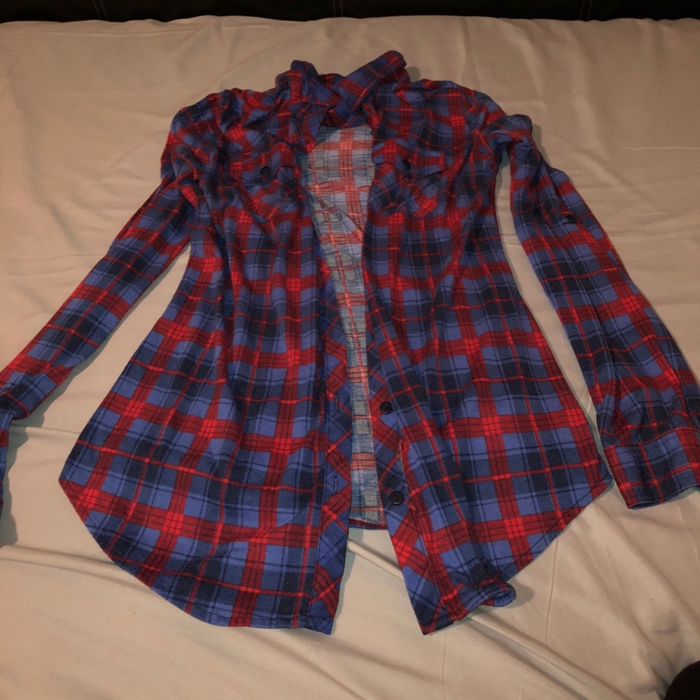 red and blue flannel