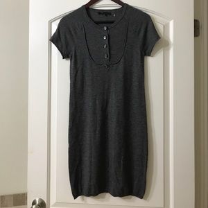 MAJE small gray sweater dress.