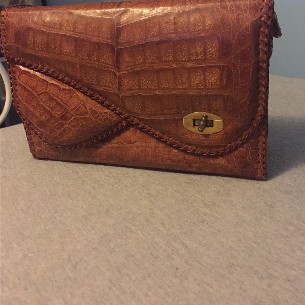 Alligator skin purse