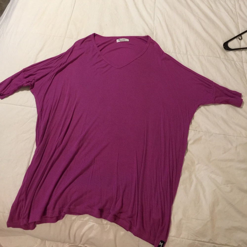 Michael Lauren Mid Sleeve, Purple, Size M
