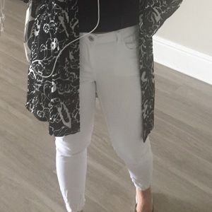 Zara Distressed White Jeans