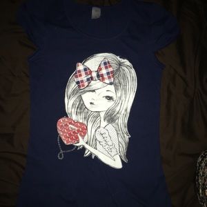 Girls blue T-shirt