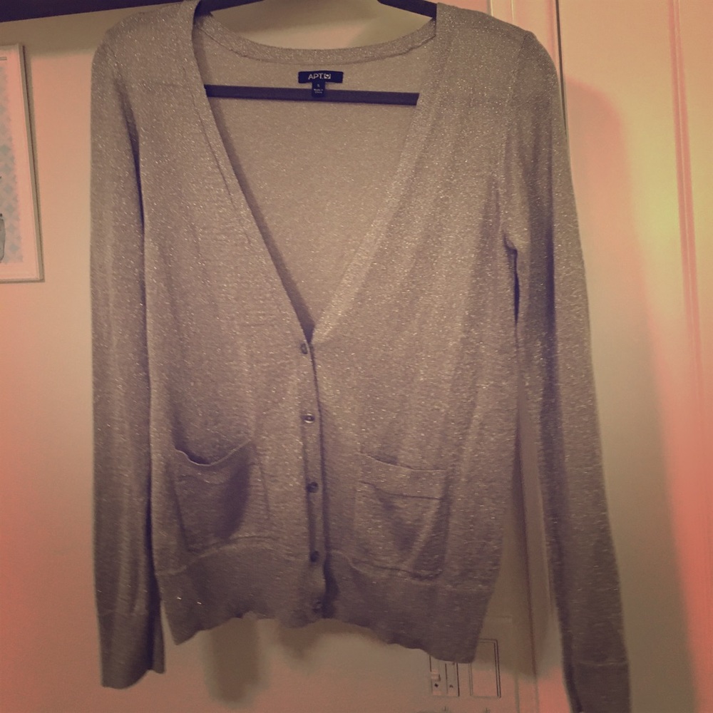 Sparkly silver cardigan