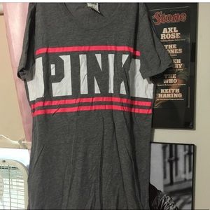 Pink Brand dark grey and pink shirt