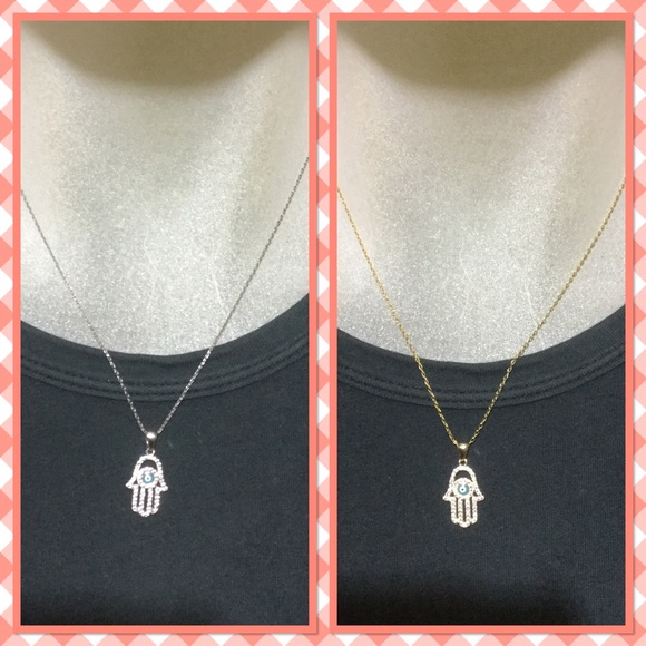 🆕 925 sterling silver crystals necklace - Picture 2 of 4