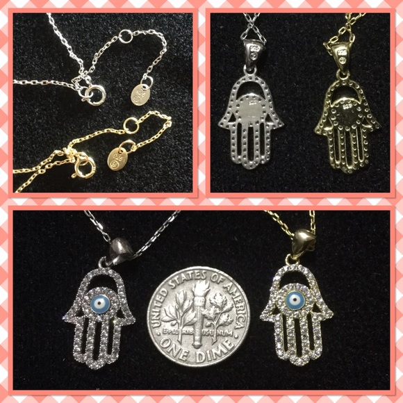 🆕 925 sterling silver crystals necklace - Picture 3 of 4