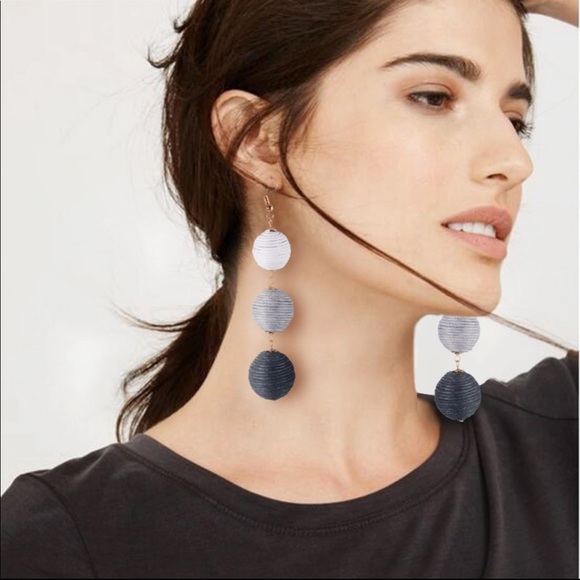 Marina Vladi Jewelry - 🔴 3/30$ White Gray Ombre Bon Bon Large Earrings