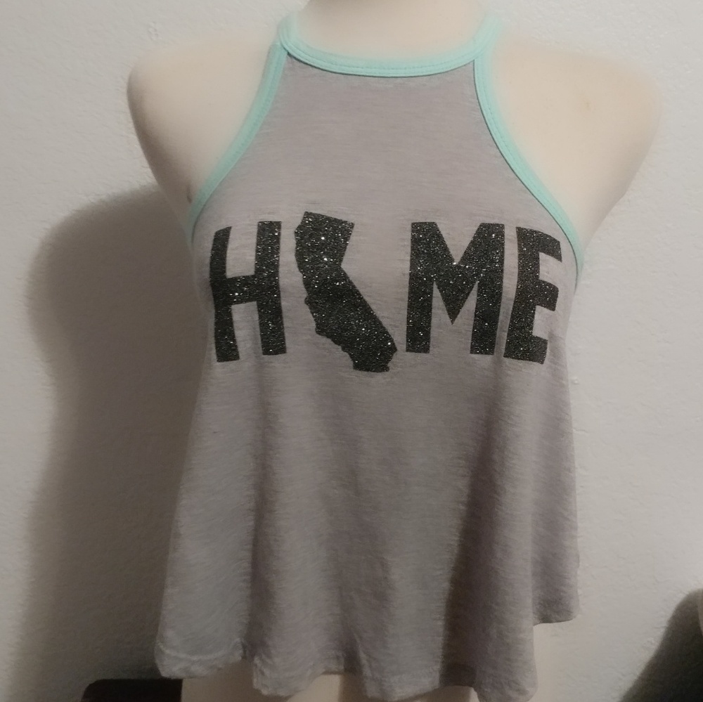 ❤NWT Rue 21 CA Home Glittery Racerback Top❤