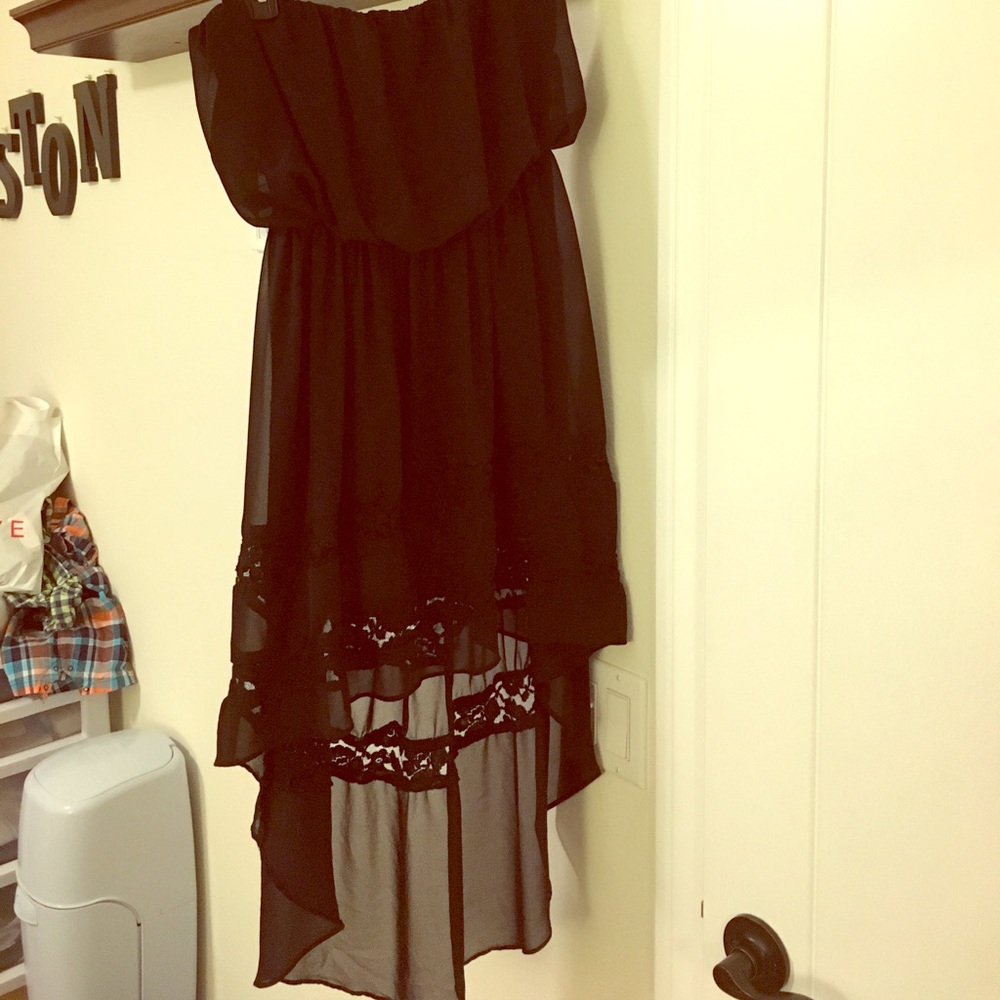 Cutest little black strapless dress