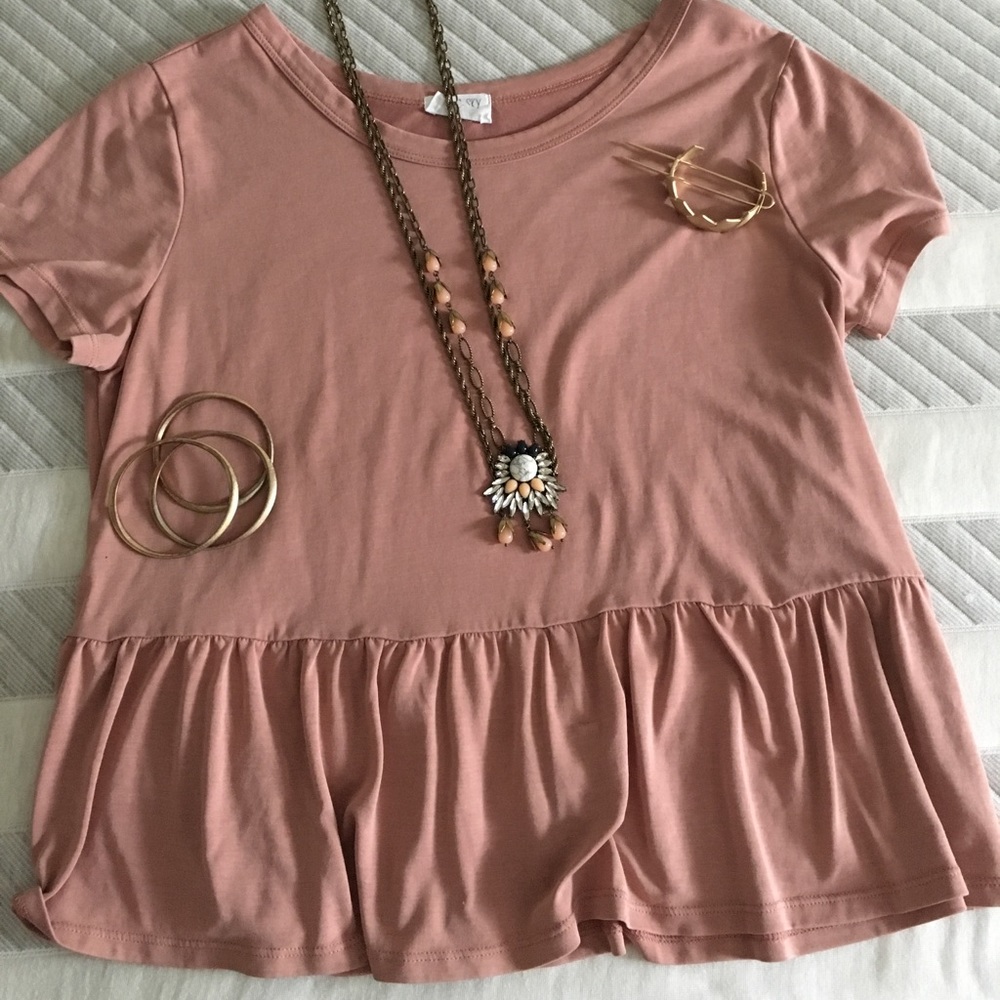 Soft cotton peplum