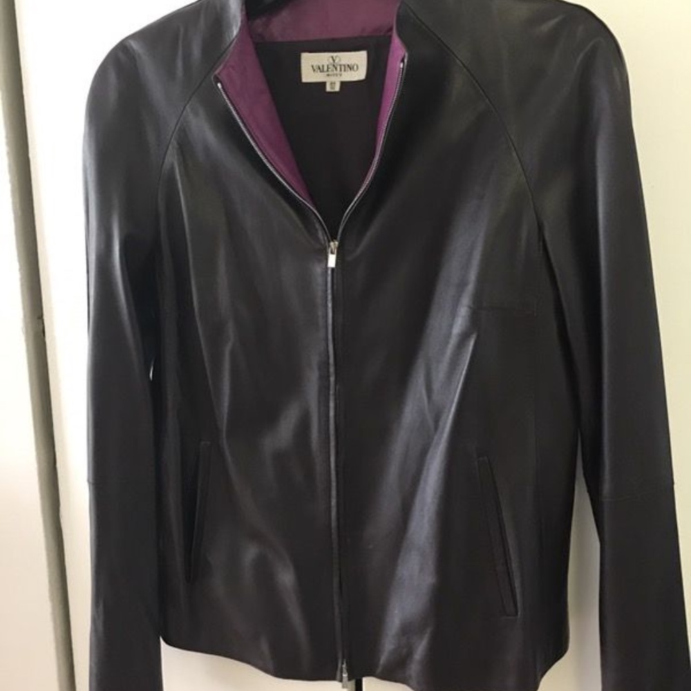 Two Tone Valentino Leather Jacket