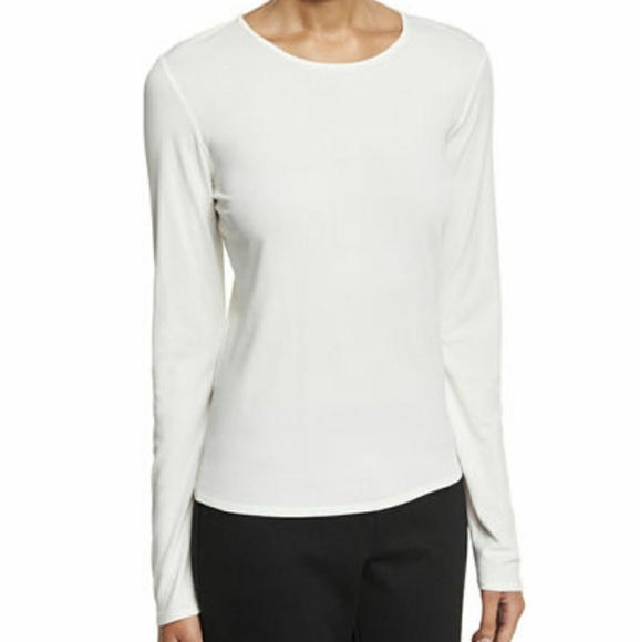 eileen fisher silk jersey crew neck top