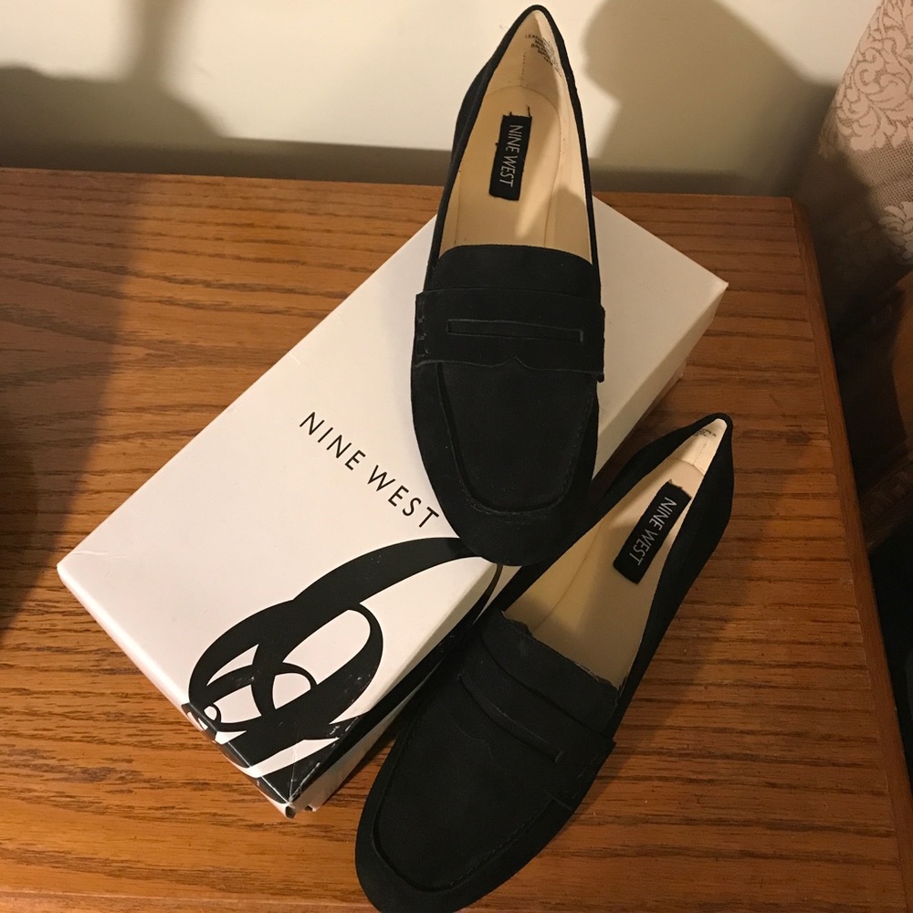 Nine West black loafers