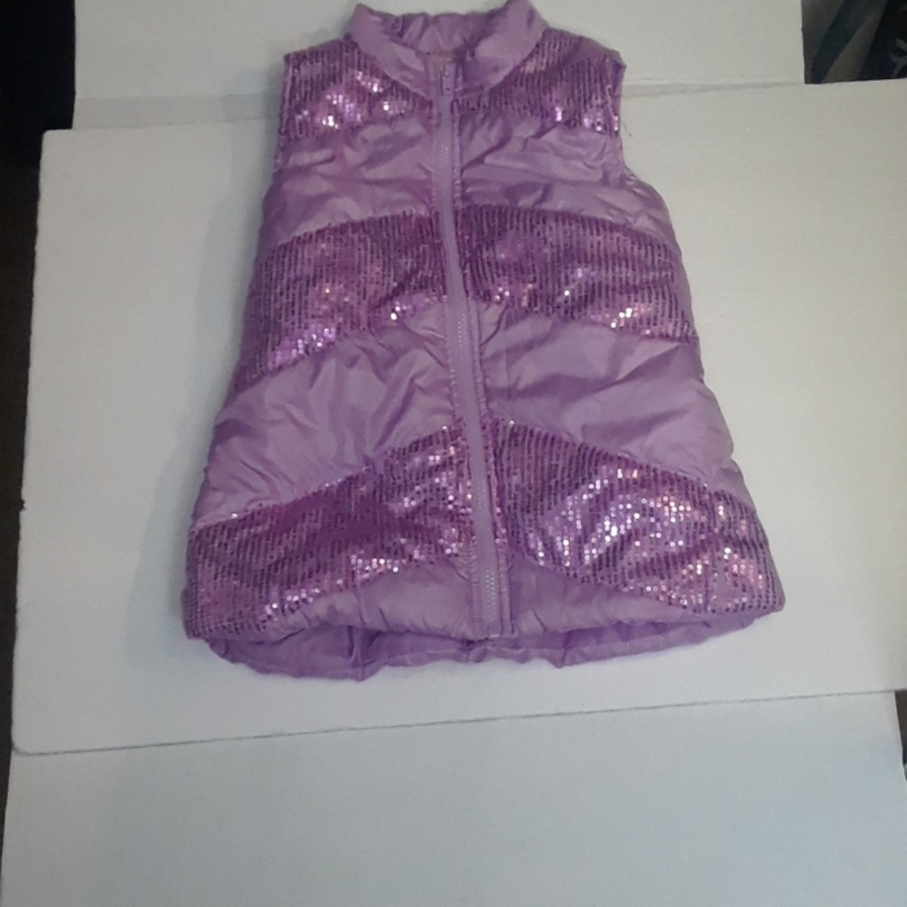 Girl purple sequin vest