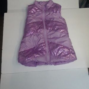 Girl purple sequin vest