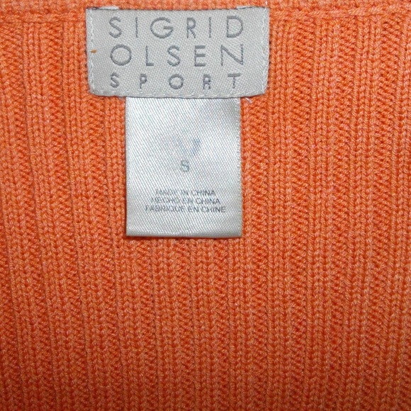 Sigrid Olsen Sport Small Orange Sweater -- Final Price - Picture 6 of 8