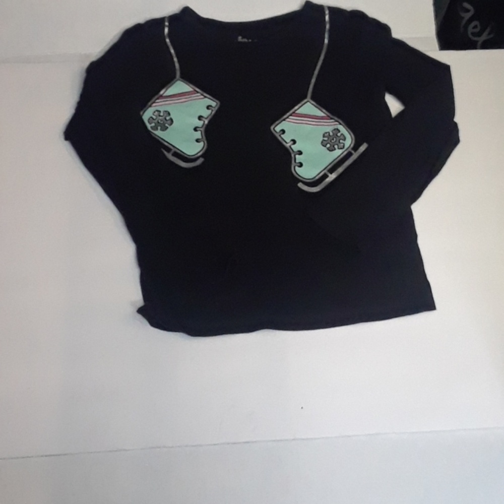 Girls black with ice skates