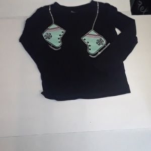 Girls black with ice skates