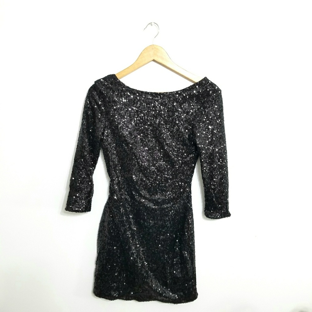 All Sequin Little Black Dress Tobi