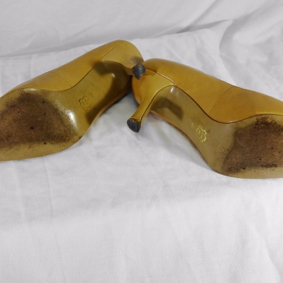 BP Tan Leather High Heels Size 4 Medium - Picture 5 of 8