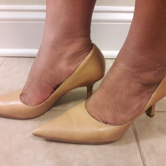 BP Tan Leather High Heels Size 4 Medium - Picture 8 of 8