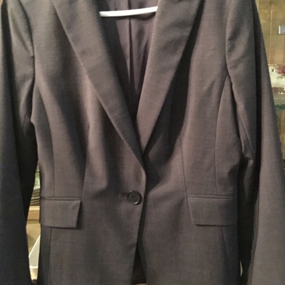 Ann Taylor Charcoal Gray Fully Lined Career Jacket