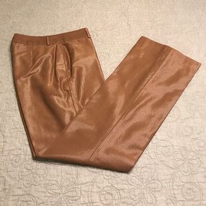 🔥 Banana Republic shiny brown flare trousers EUC