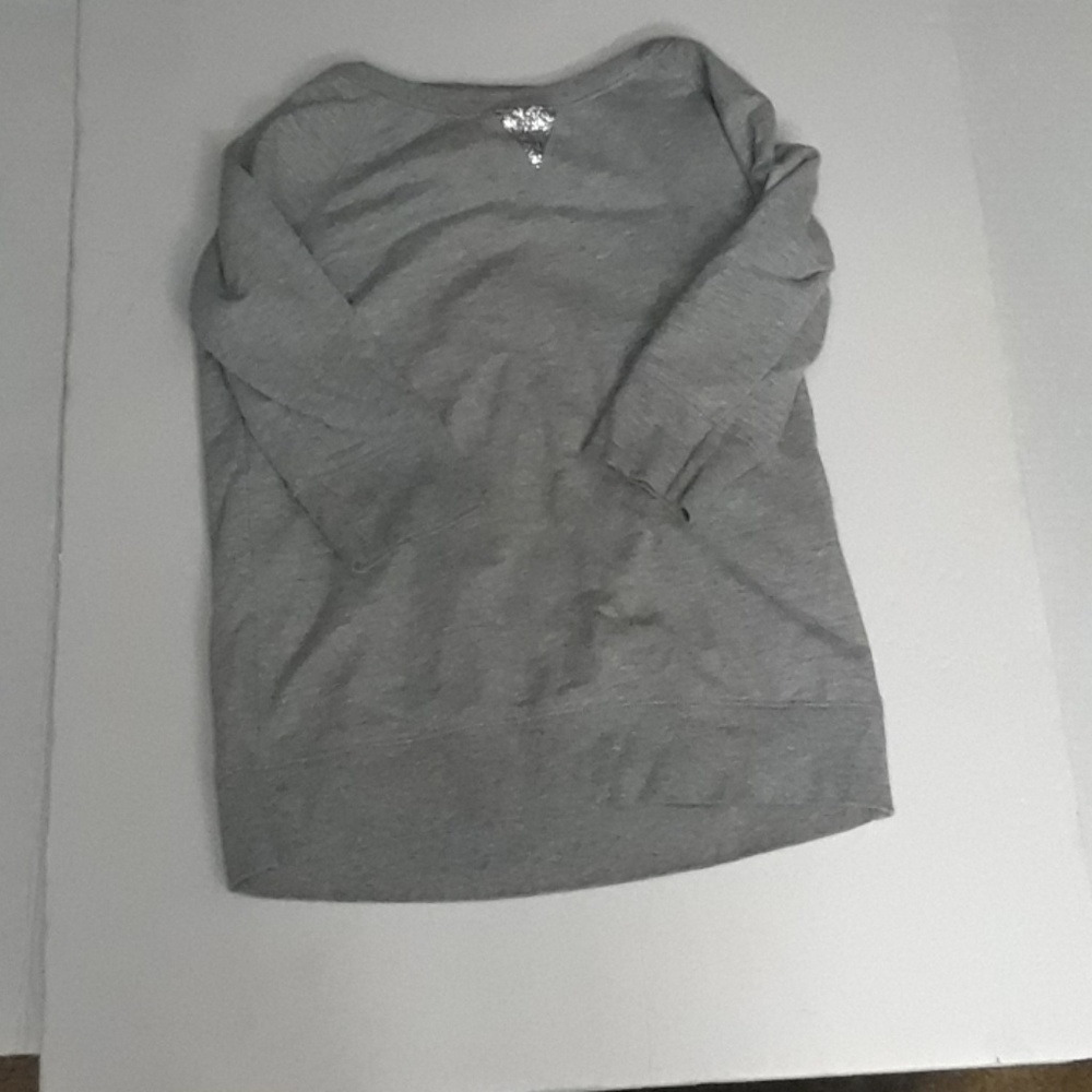 Girls gray and long sleeve t-shirt