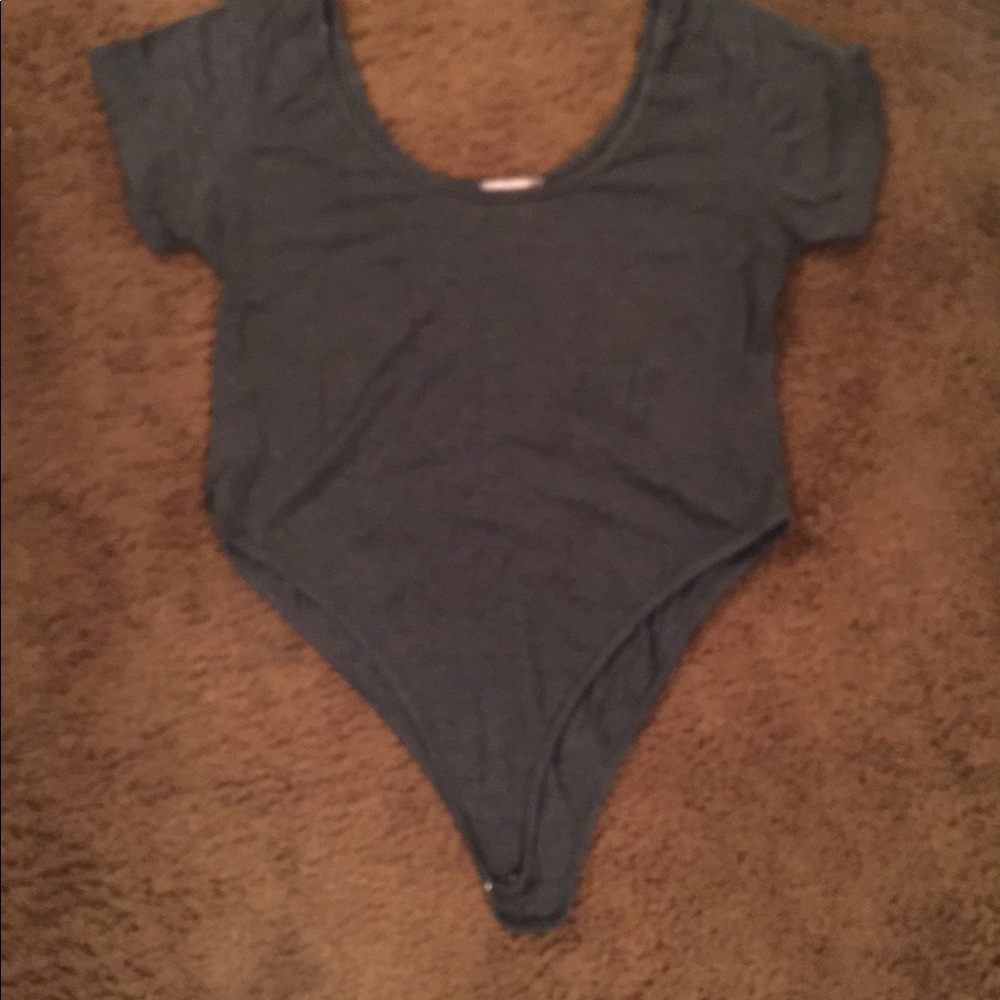 🌸Charcoal Gray Bodysuit
