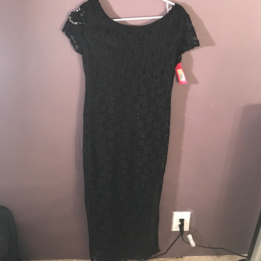 Long Black Lace Dress
