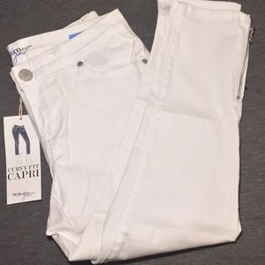 White Denim Capri Pants