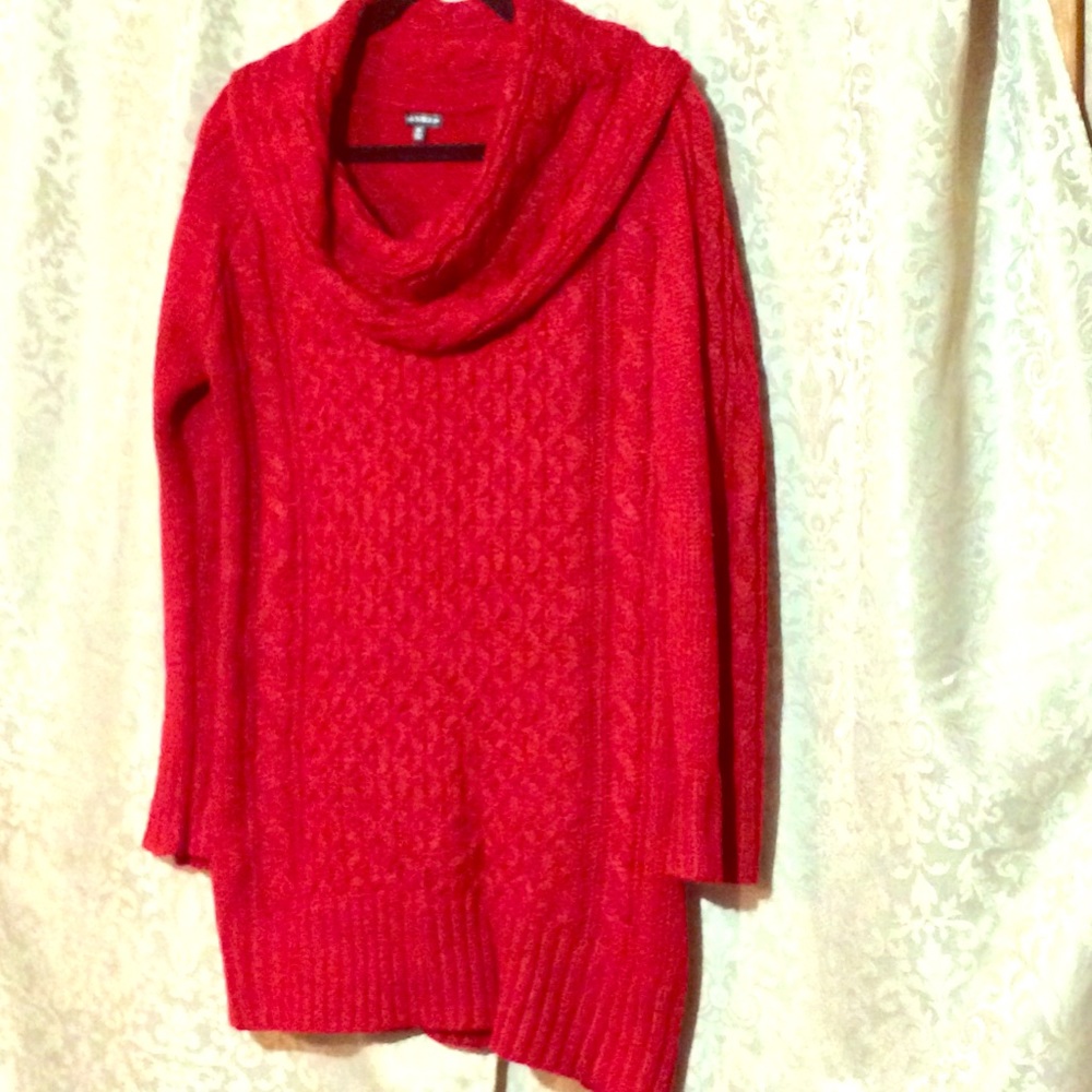 Red XL Hannah Cowl Neck Sweater