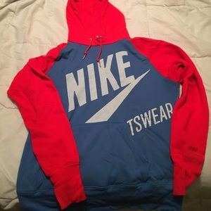Vintage Nike hoodie orange and blue