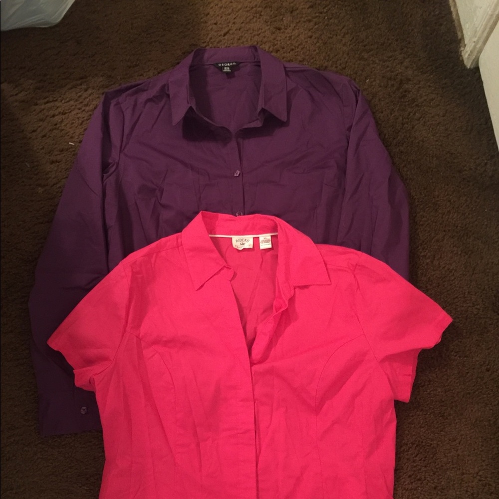 Set of 2 Button Front Shirts