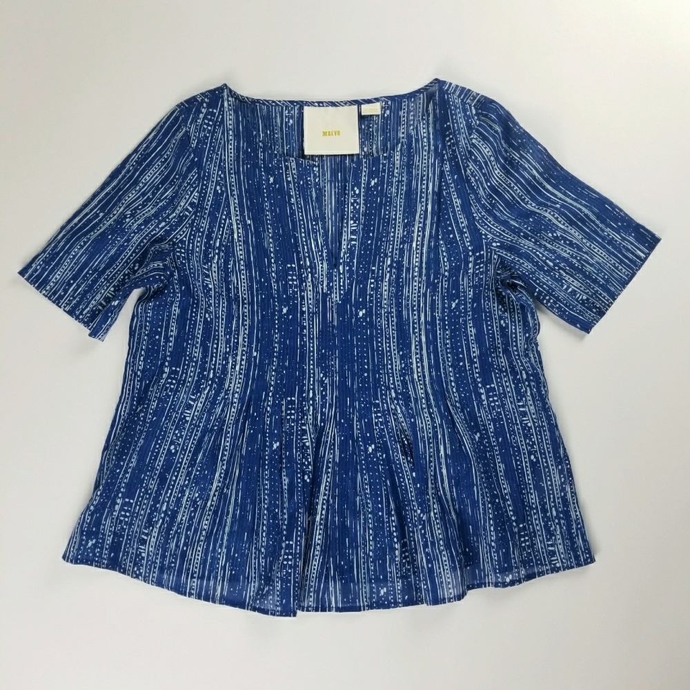 Blue Anthropologie Top