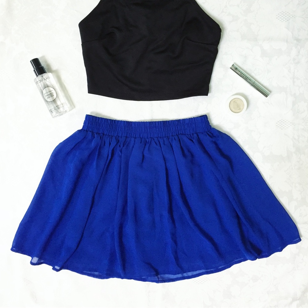 Blue Skater Skirt