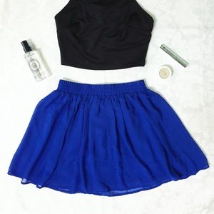 Blue Skater Skirt