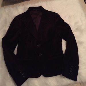 Velvet Blazer, Burgundy